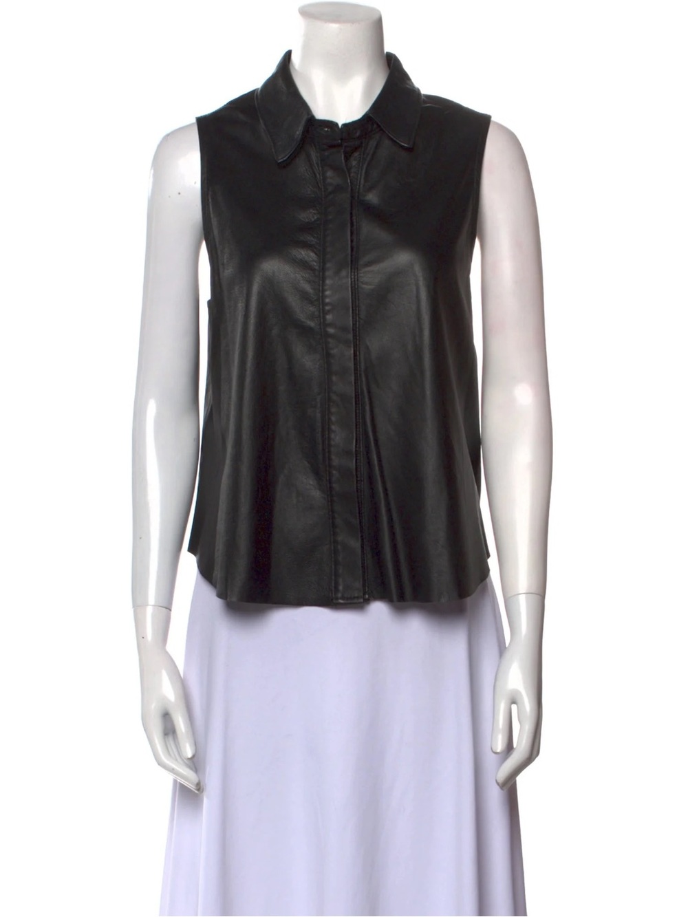 rag & bone Black leather Sleeveless Top
